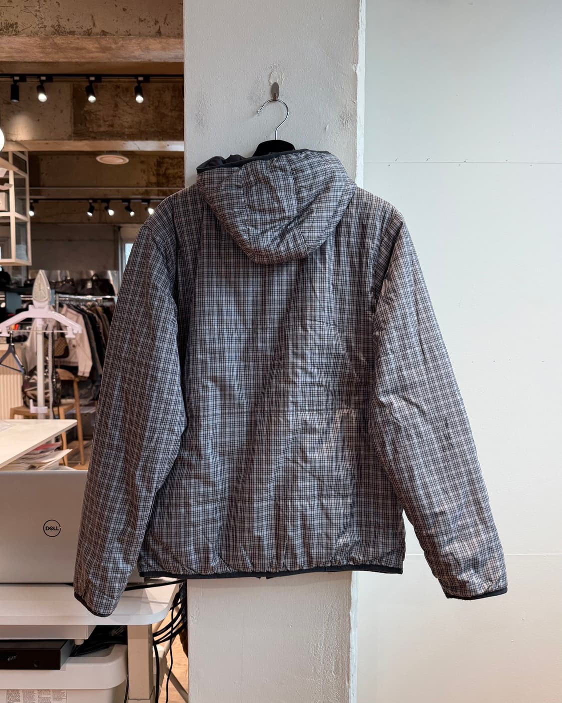 스투시 그레이 체크 리버시블 패딩 점퍼  상품이미지5