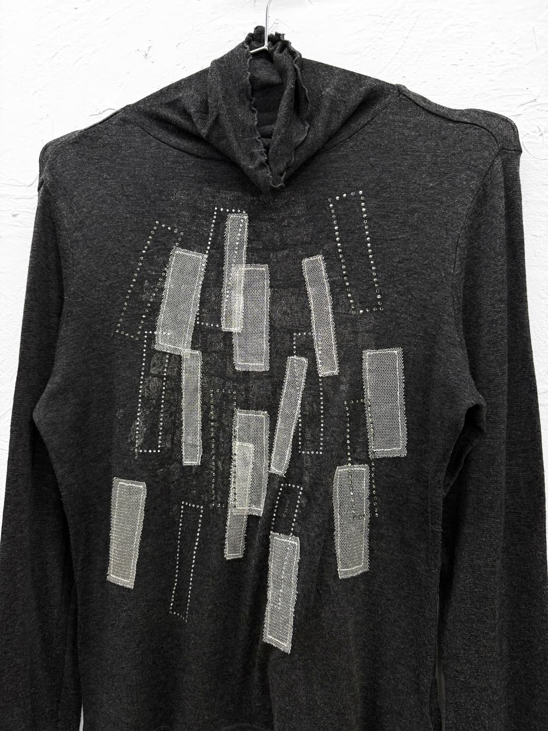 solo blu 터틀넥 큐빅 니트 상품이미지2