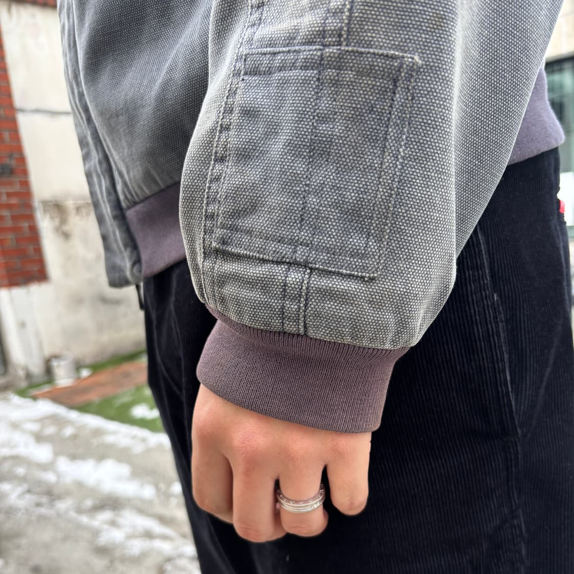 00's 아르마니 익스체인지 코튼 봄버 자켓 상품이미지3