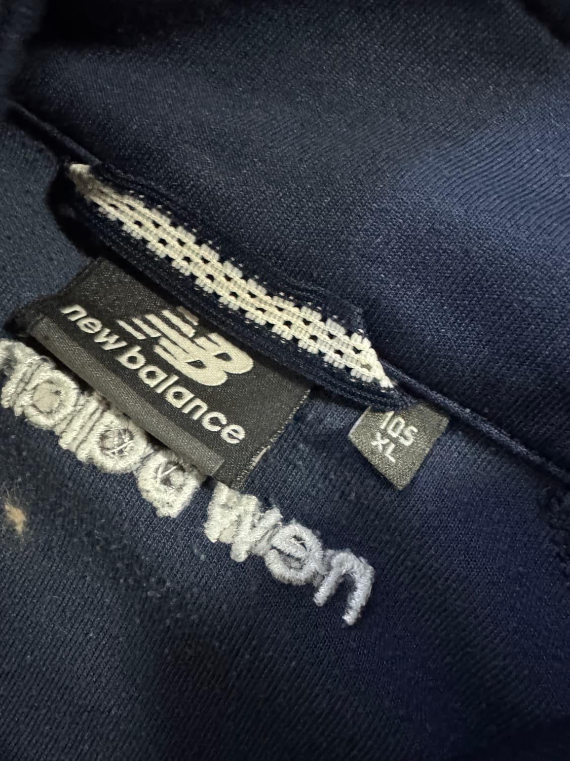 뉴발란스 사이드 로고 트랙탑 집업 져지 M ~ L 네이비 상품이미지3