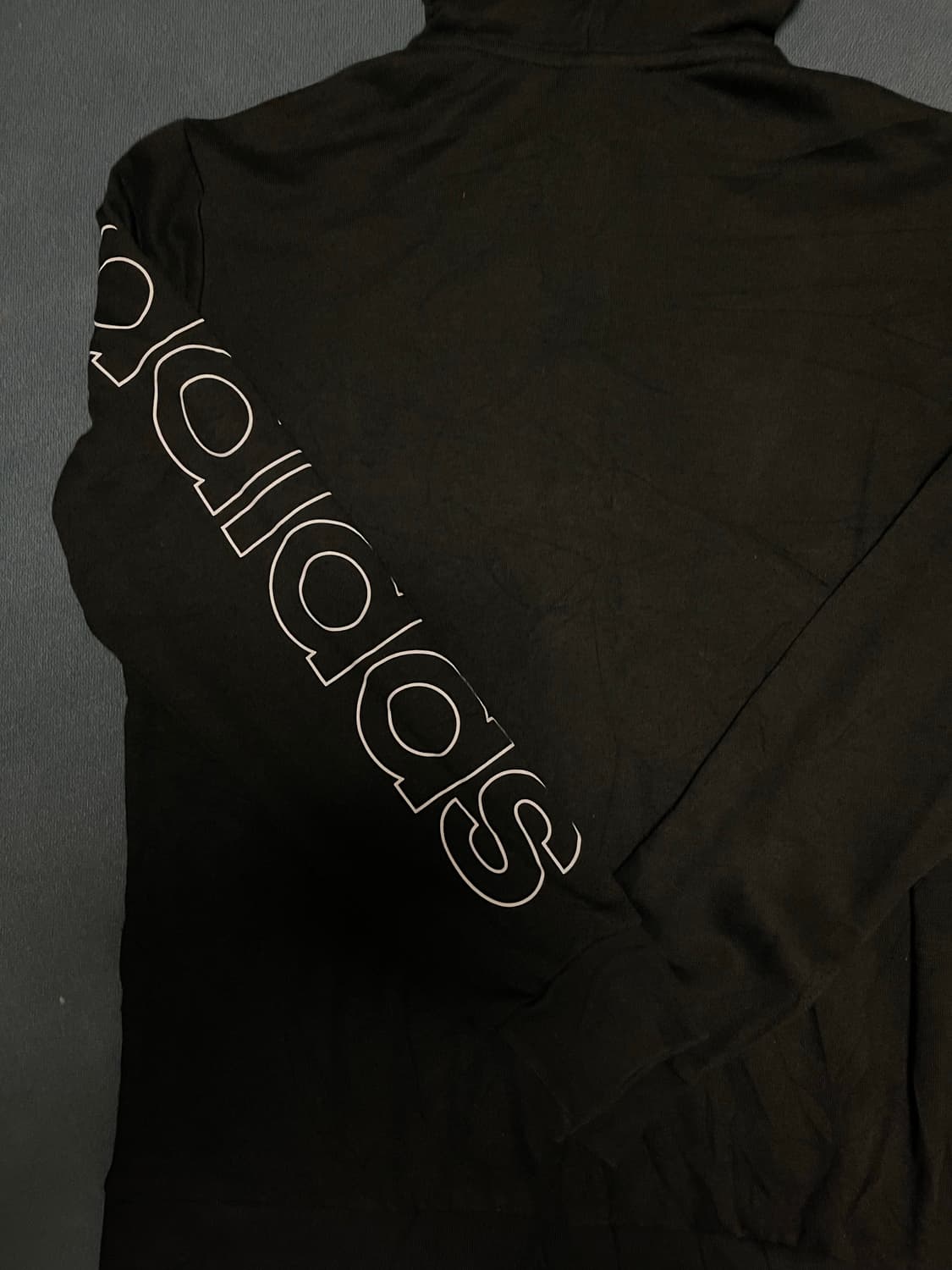 아디다스 블랙 레터링 후드집업 상품이미지6