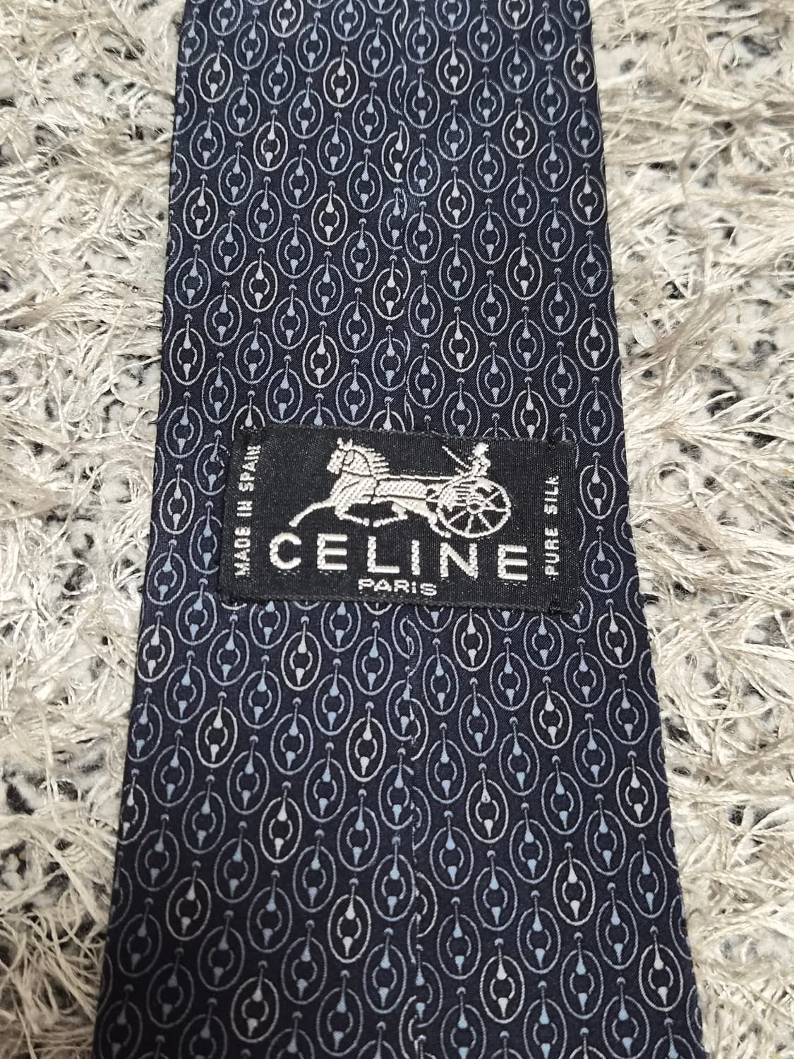 셀린느Celine 은장 패턴 넥타이 Free - N44 상품이미지4