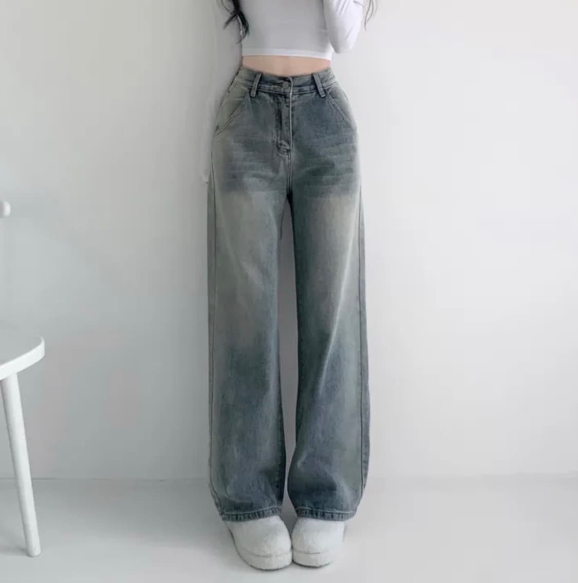 에이블리 청바지 연청 상품이미지1