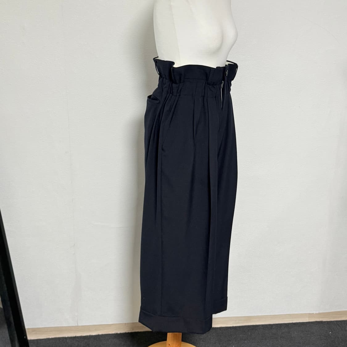 16ss 꼼데가르송 컬렉션라인 밴딩 하이웨스트 울팬츠 s 상품이미지2