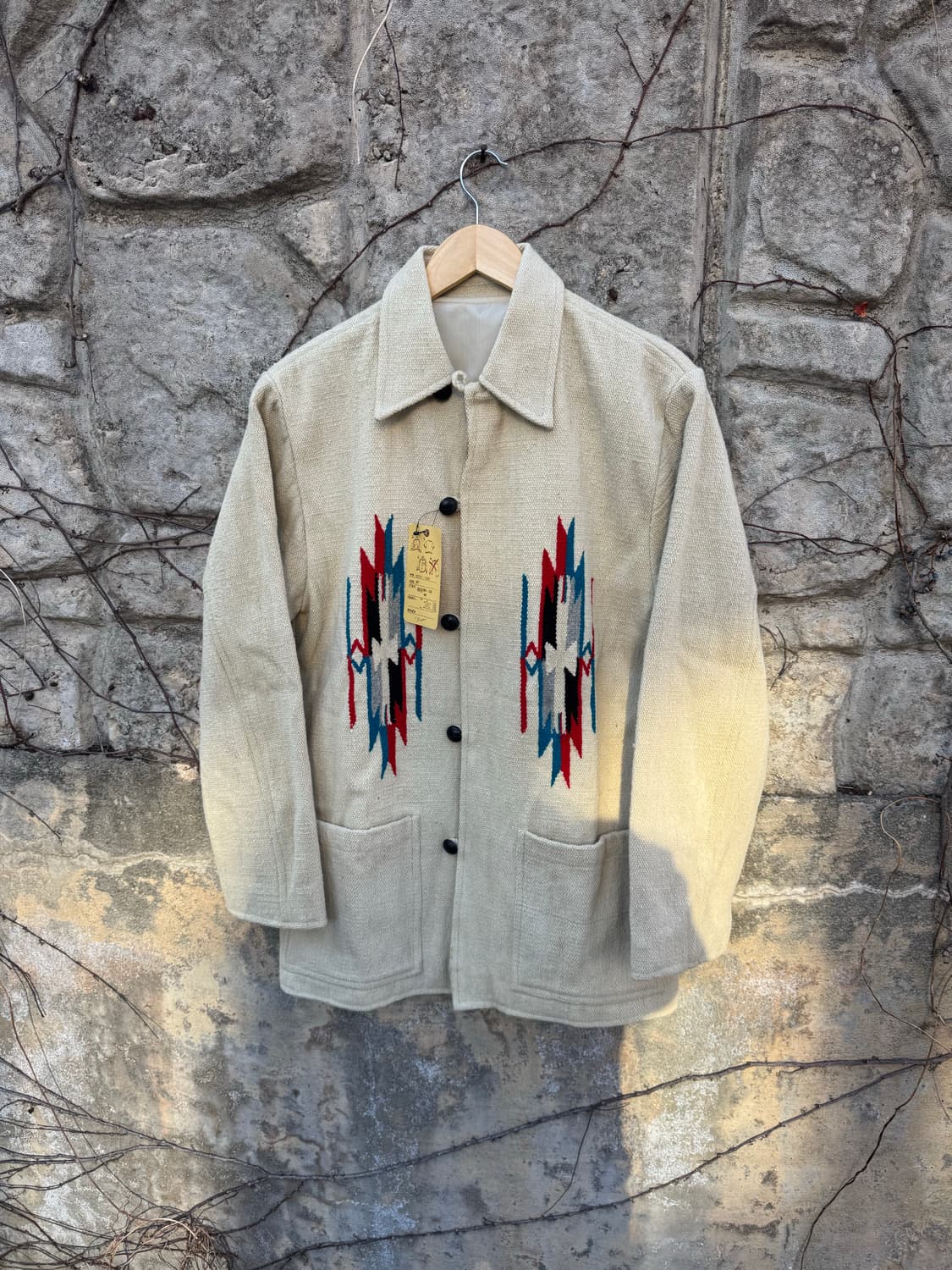 90s neyries 핸드 우븐 울 네이티브 오르테가 치마요 자켓 상품이미지1