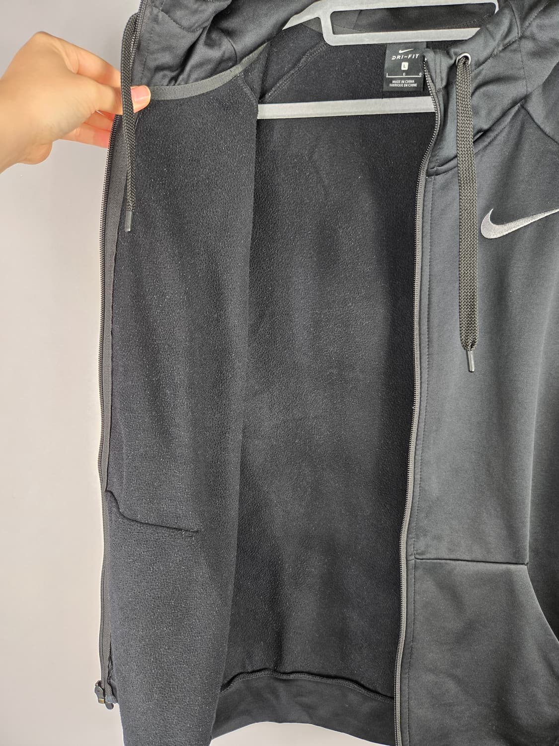 [무료배송]나이키 L 남성 기모 드라이핏 후드 트레이닝 집업 자켓 상품이미지8