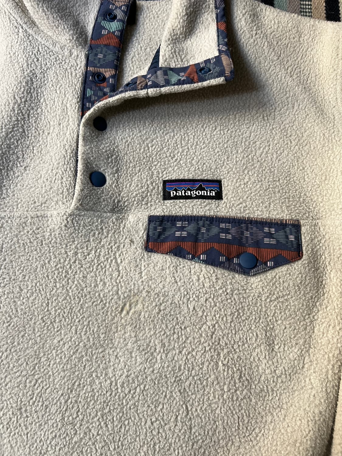 [M]파타고니아 신칠라 나바호 패턴 체스트 포켓 플리스 풀오버 스웻셔츠 상품이미지4