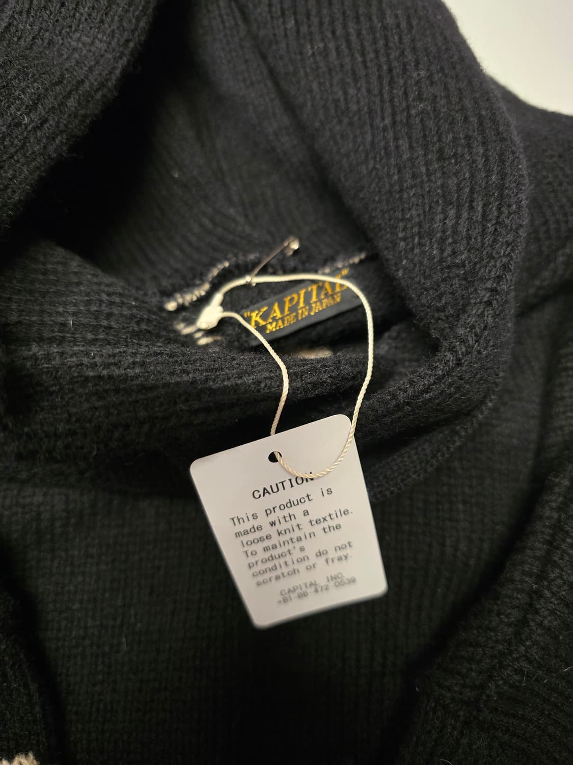 캐피탈 5G 울 본 후드 스웨터 블랙 3size 상품이미지3