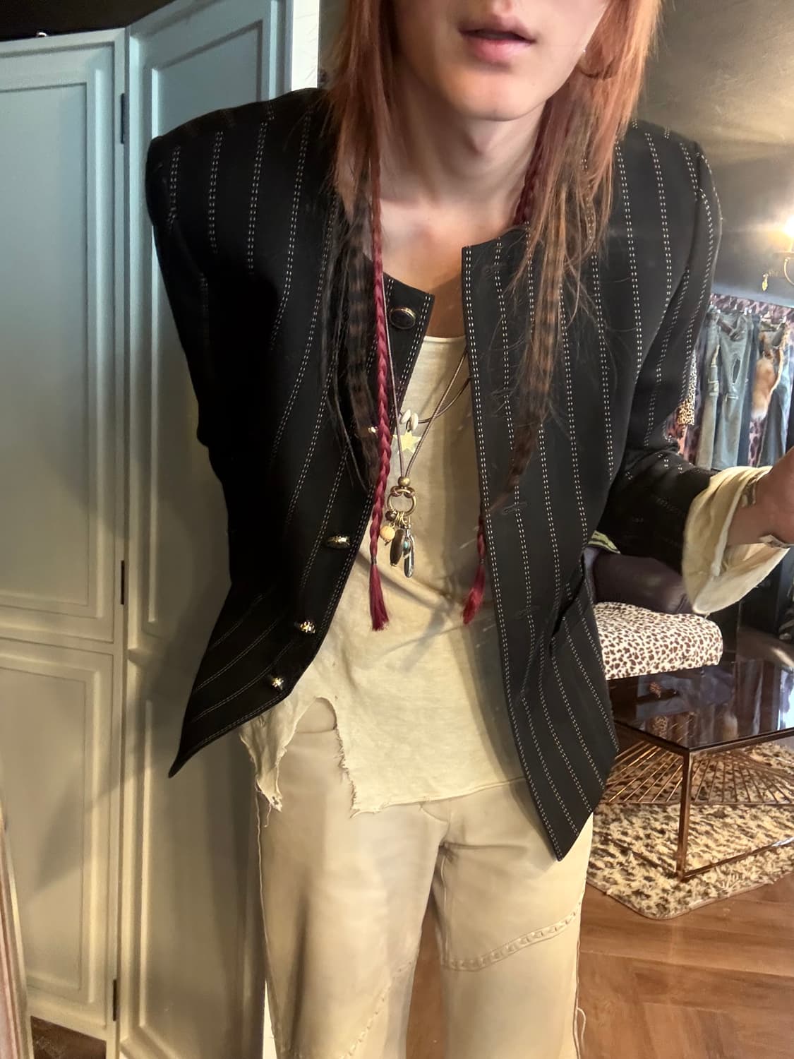 Pinstripe Orbit Blazer 상품이미지10