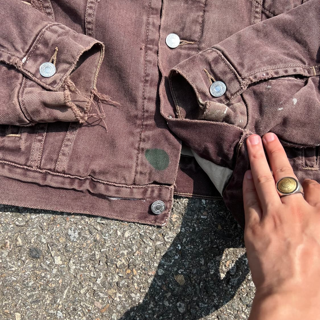90‘s Levi’s 70614-77 패디드 보로 데님 자켓 상품이미지6