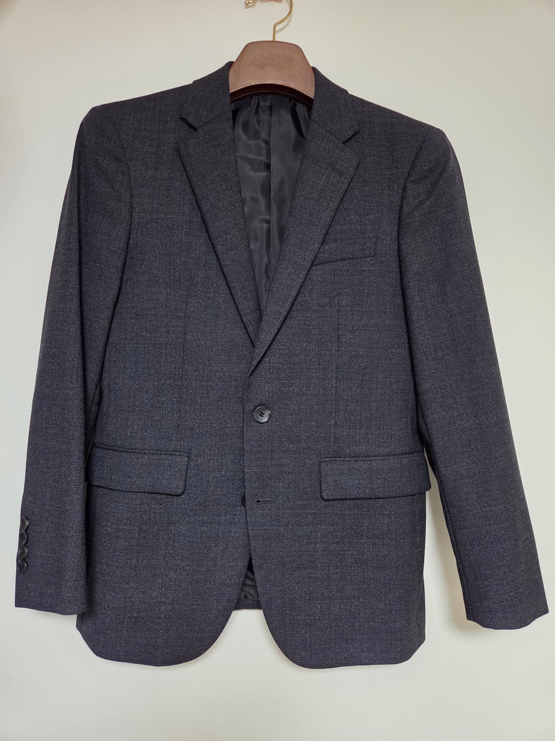 타운젠트 차콜그레이 체크패턴 정장 95사이즈 상품이미지1