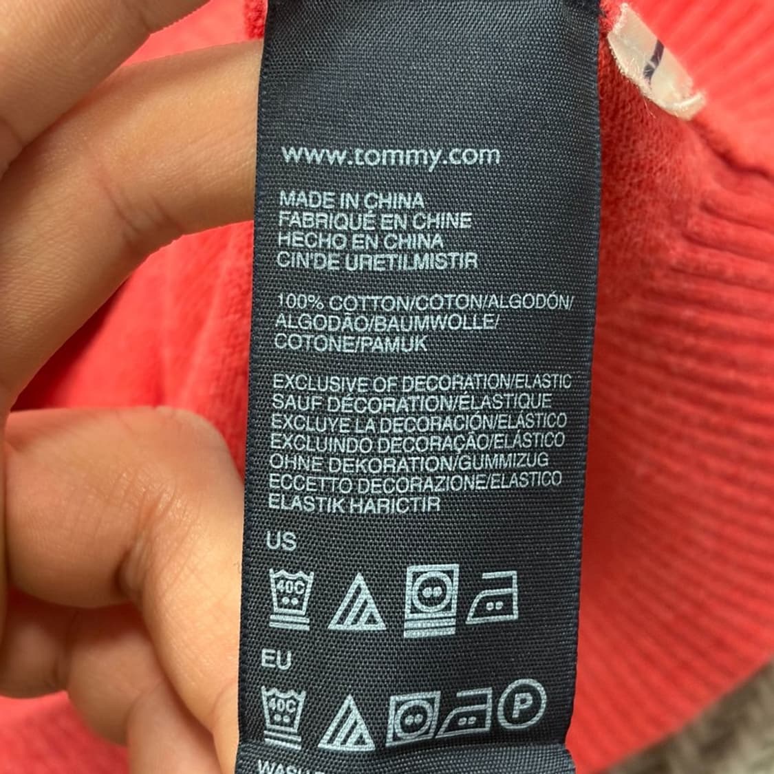 타미힐피거 브이넥 아가일 니트 v2601 상품이미지7