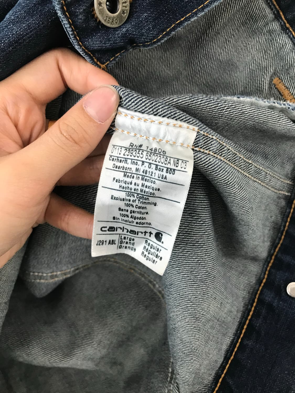 칼하트 OG 헬스턴 데님 트러커 자켓 상품이미지6