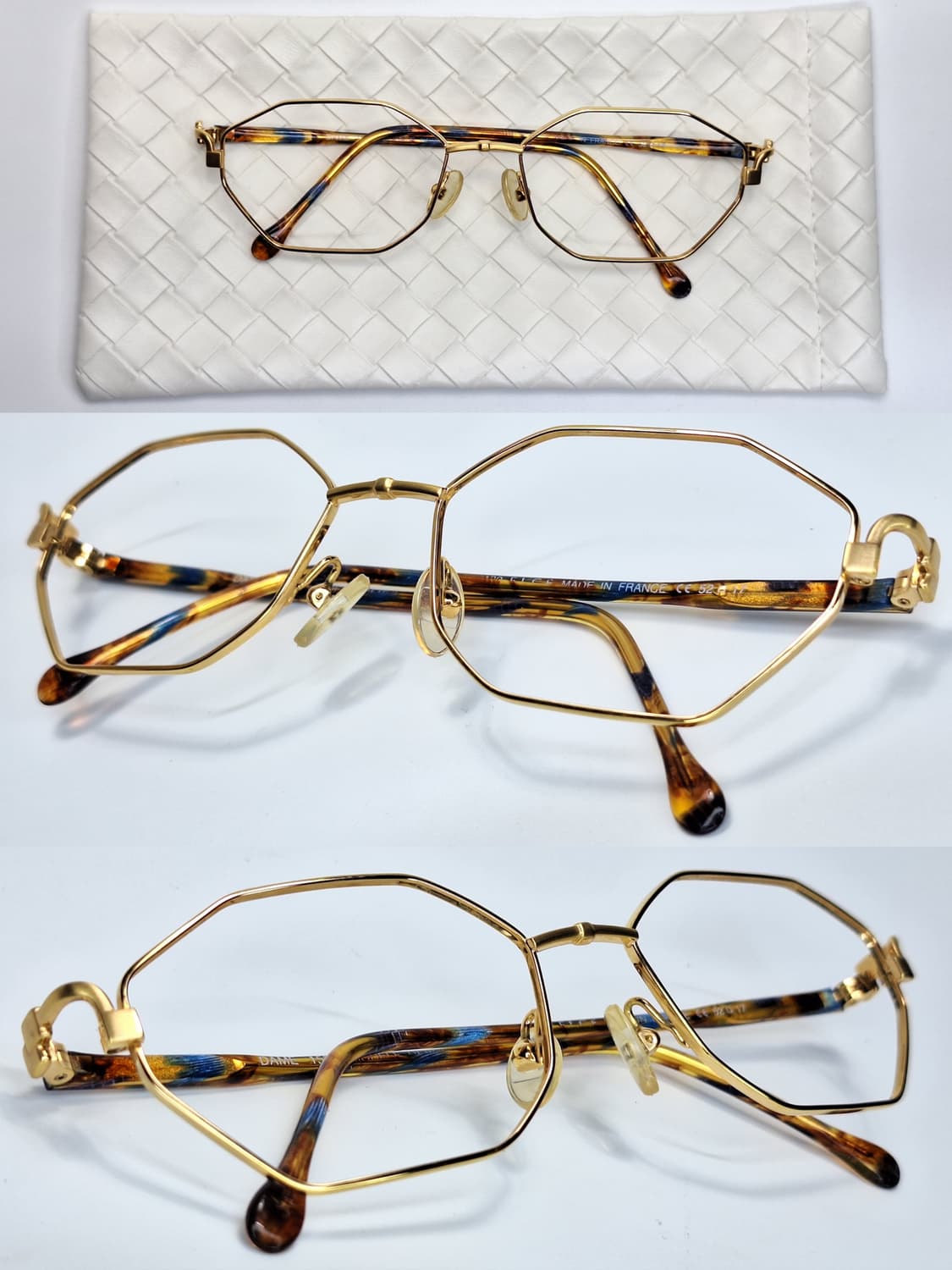 90s 일본 빈티지 프랑스제/ELCE 엘세 1539 팔각 안경테 톨토이즈 상품이미지4