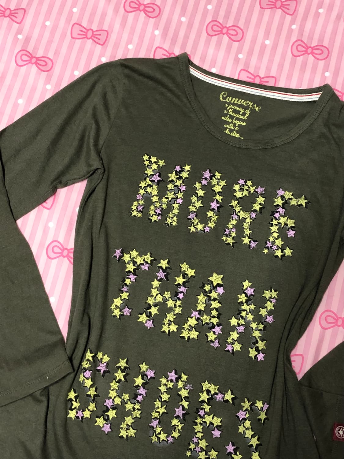 컨버스 카키 별 슬리브 상품이미지4