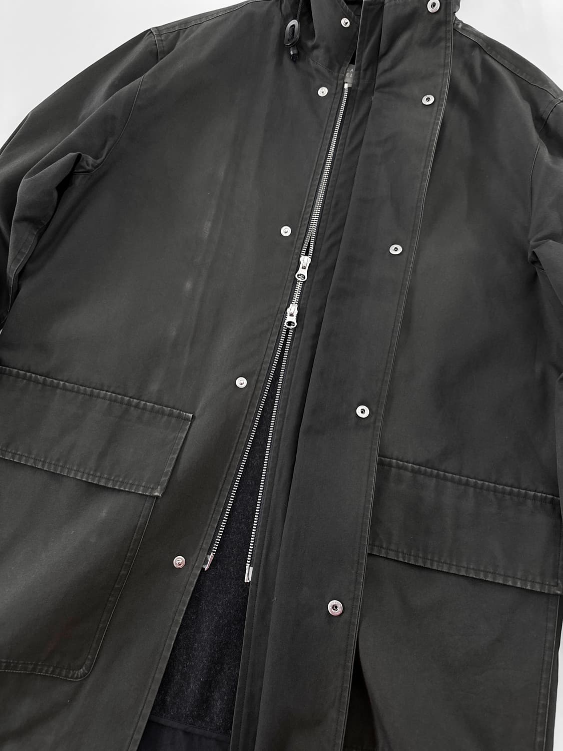 90~00s 마가렛 호웰 워시드 밀리터리 디테일 후디드 파카 상품이미지5