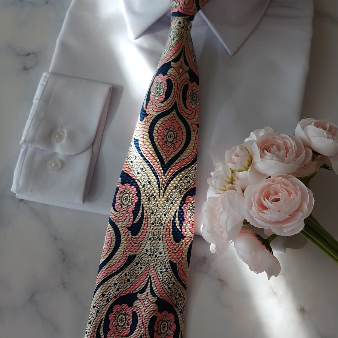 에밀리오 푸치 실크 핑크 플로럴 넥타이 9.2cm A등급 A18994
 상품이미지5