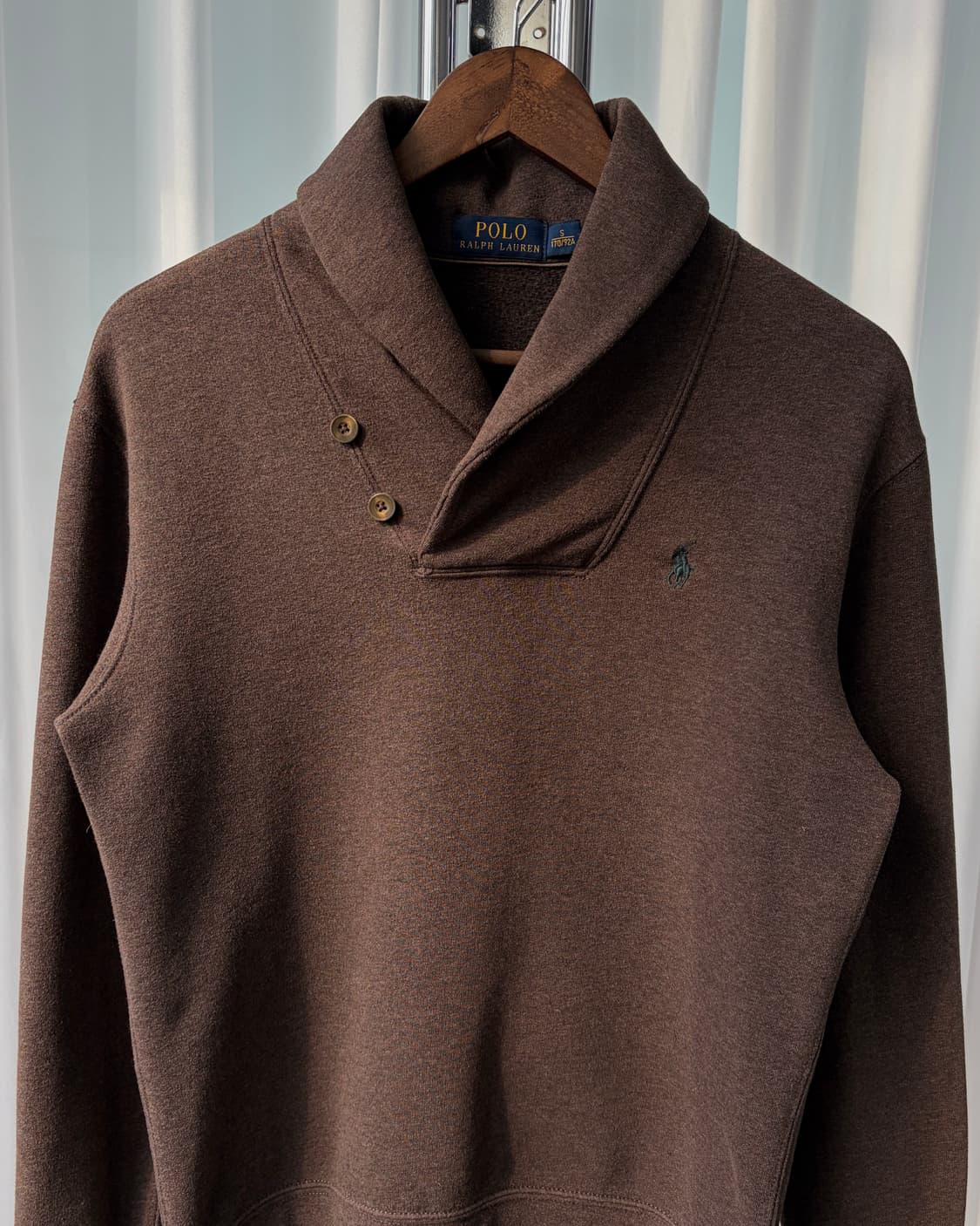 [S]폴로 랄프로렌 브라운 엘보패치 숄카라 코튼 니트 상품이미지7