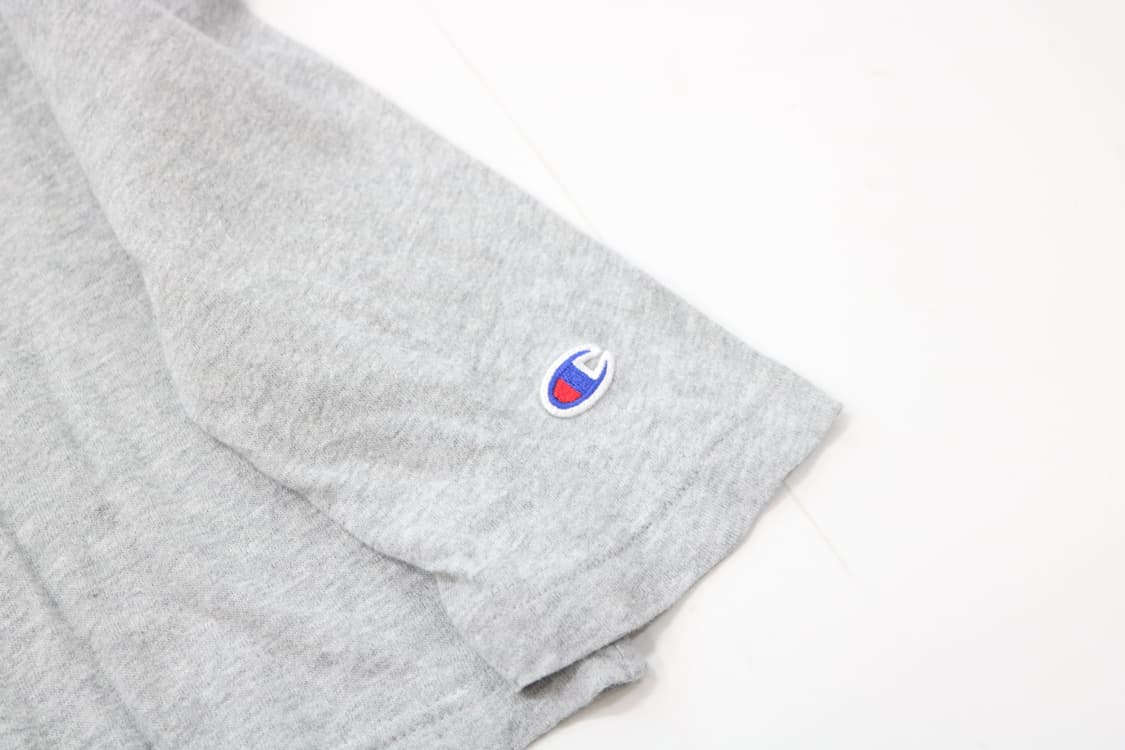 챔피온 빈티지 비치우드 칼리지 프린트 그레이 긴팔 티셔츠 (XL) 상품이미지5