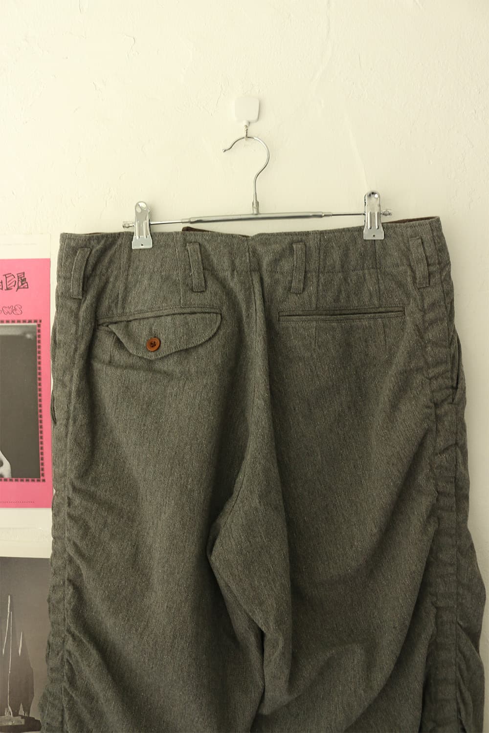 컬러 비콘 그레이 개더 울 트라우저  상품이미지7