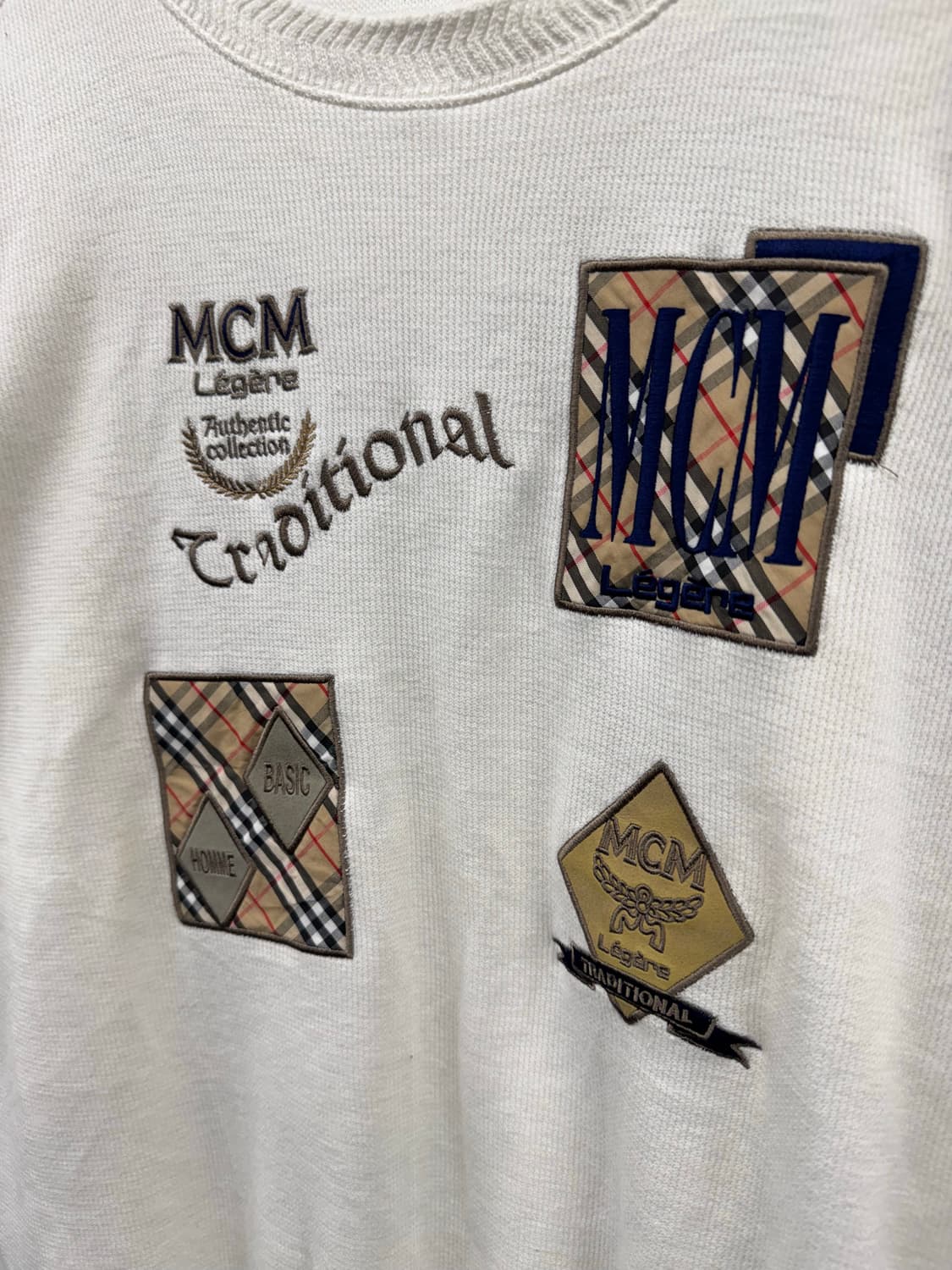 90’s MCM Legrne 빈티지 와플 맨투맨 상품이미지2