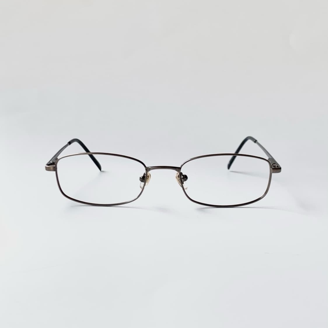[픽키-685] 브라운 슬림 메탈 사각 안경 풀프레임 클래식 미니멀 상품이미지1