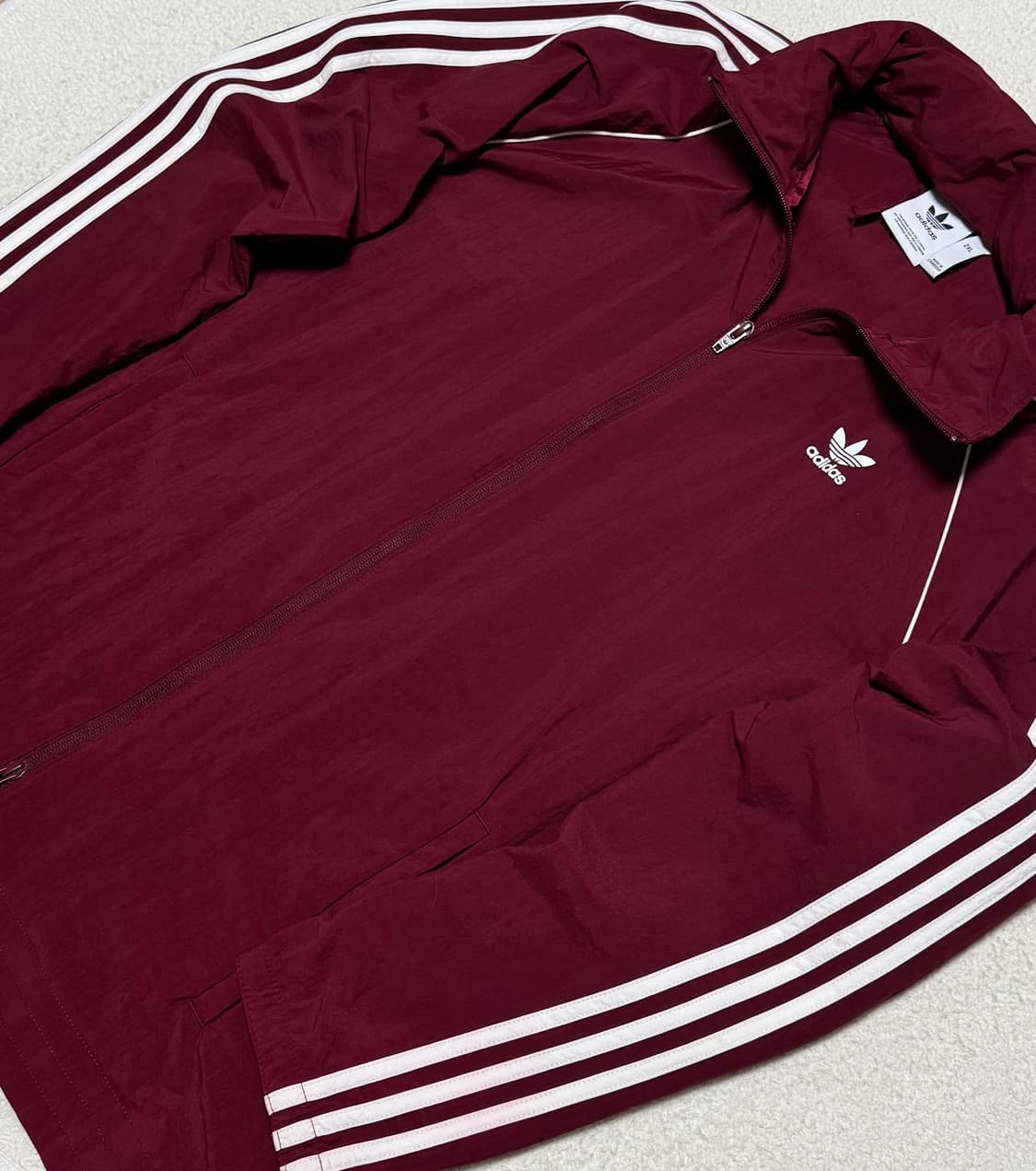 아디다스 딥레드 버건디 투웨이 바람막이 상품이미지3