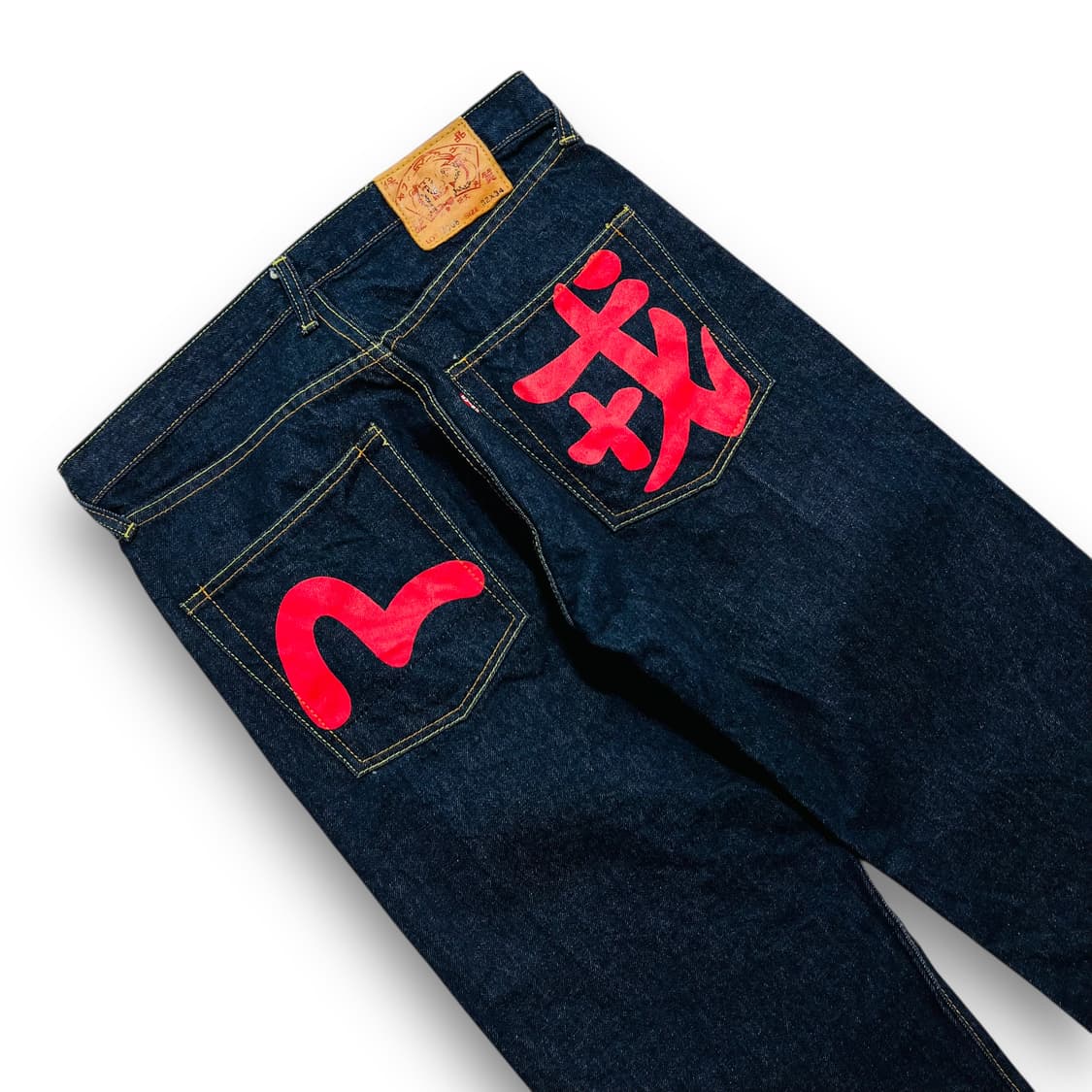 에비수 계명 페인티드 빅로고 데님 팬츠 상품이미지2