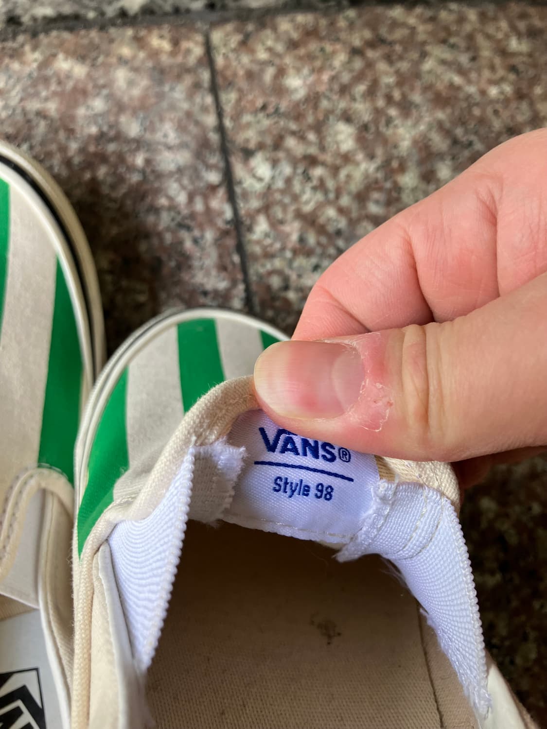 [새상품] 반스 애너하임 슬립온 스트라이프 그린 245 상품이미지6