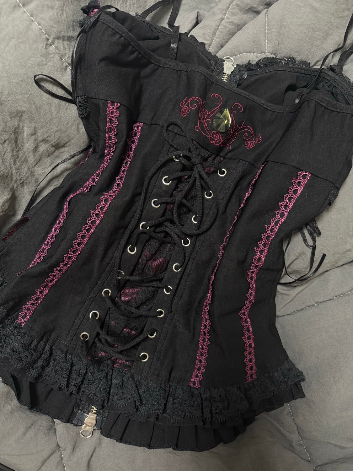 ozzon two-way 코르셋 고스펑크빈티지 상품이미지1