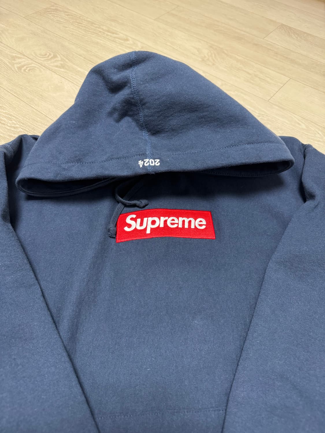 슈프림 박스로고 후드티 24FW 네이비(M) 상품이미지2