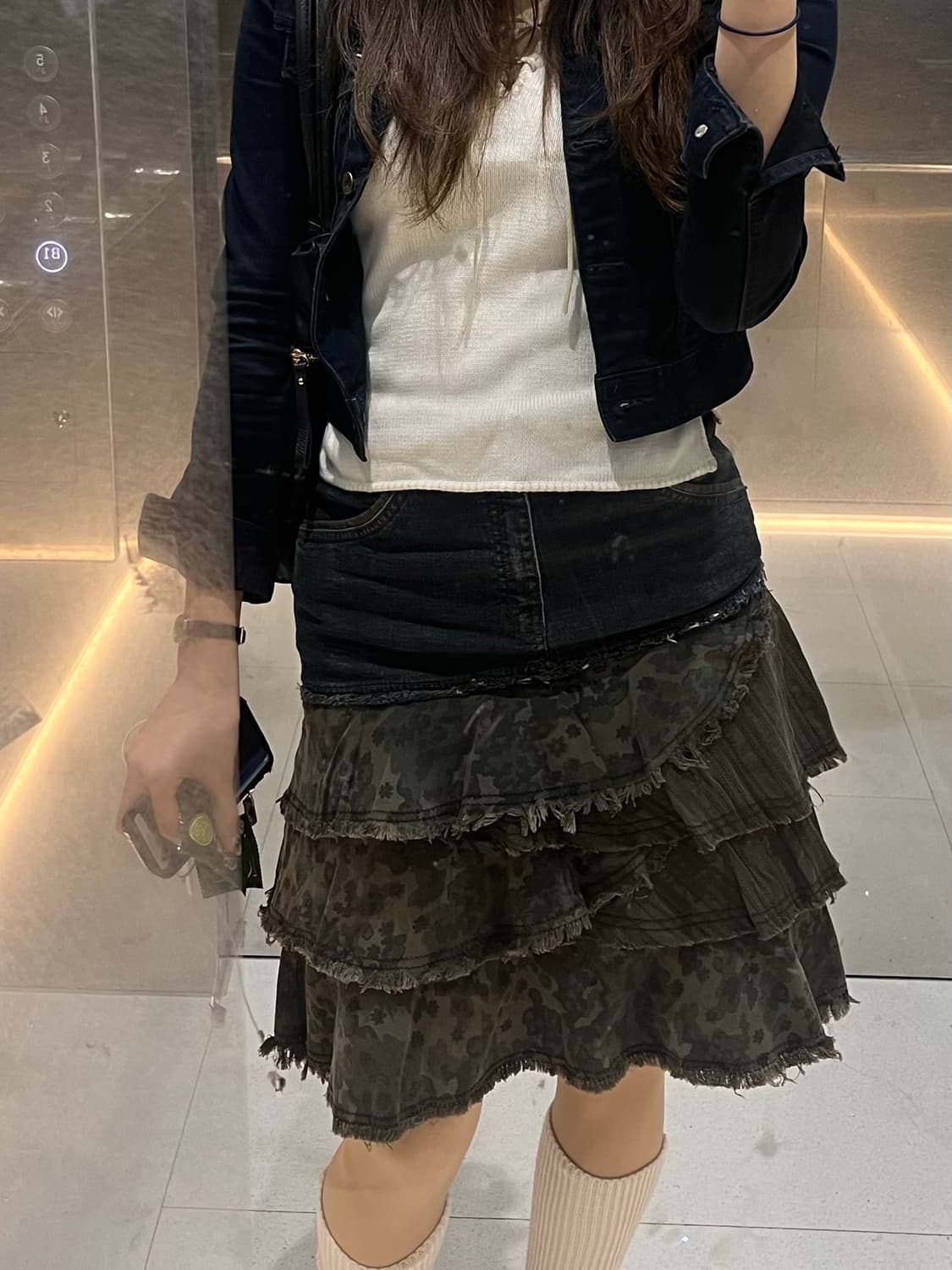 Military vintage midi skirt 상품이미지1