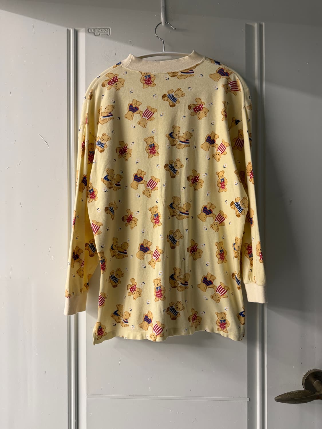 일본빈티지 엘로우 베어 롱슬리브 상품이미지9