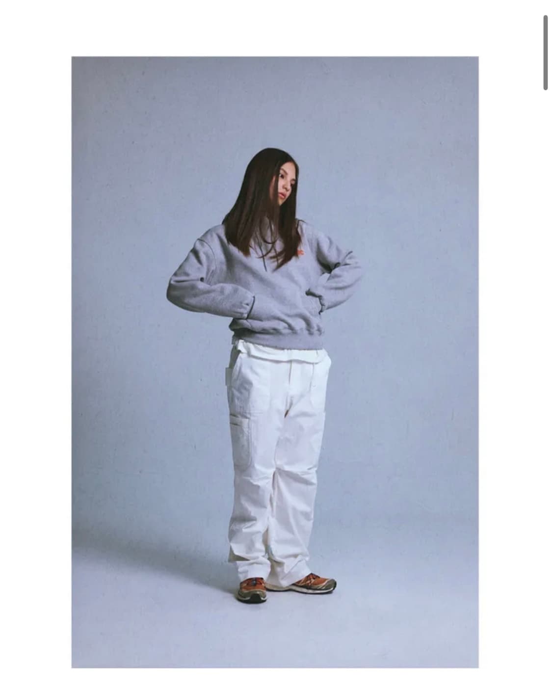 챈스챈스 기모 후드티 cec woman hoodie grey 그레이 상품이미지2