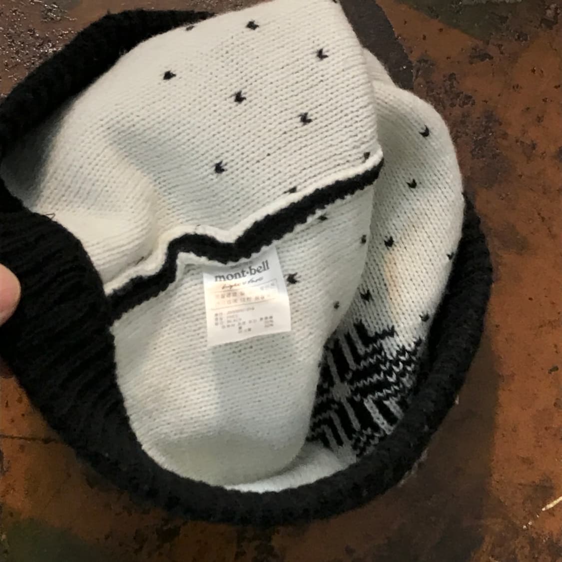 몽벨 블랙 눈꽃 패턴 비니 남녀공용 상품이미지3