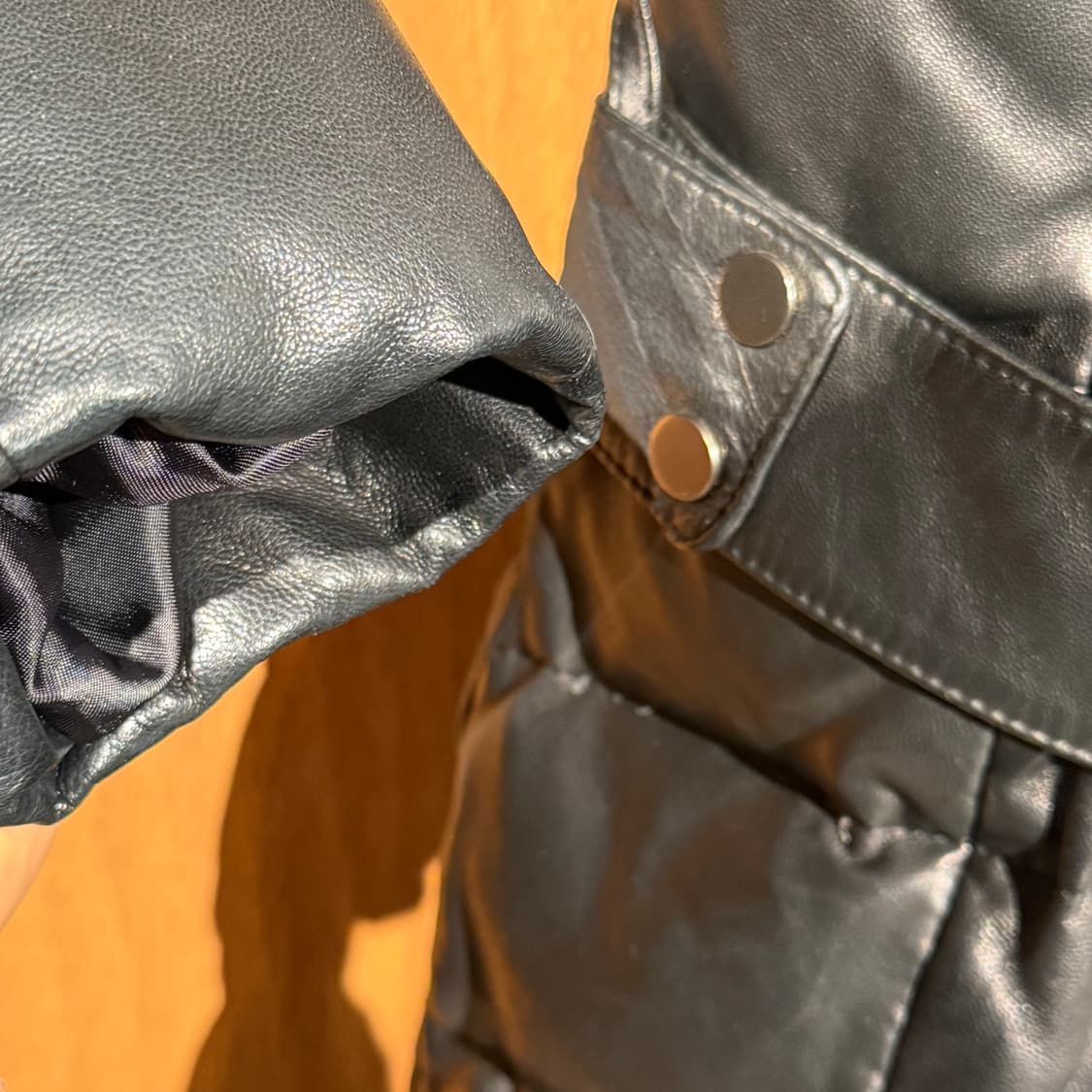 오리지널 램스킨 여성 덕다운 패딩 코트 M 양가죽 상품이미지7