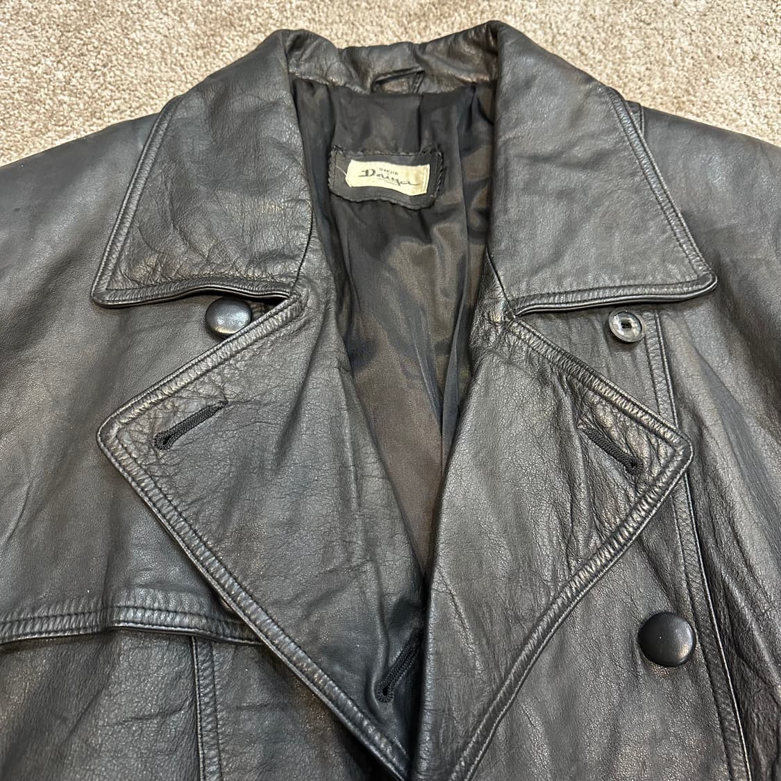 SONCEUR Daiya 소가죽 트렌치 코트 자켓M-L 상품이미지3