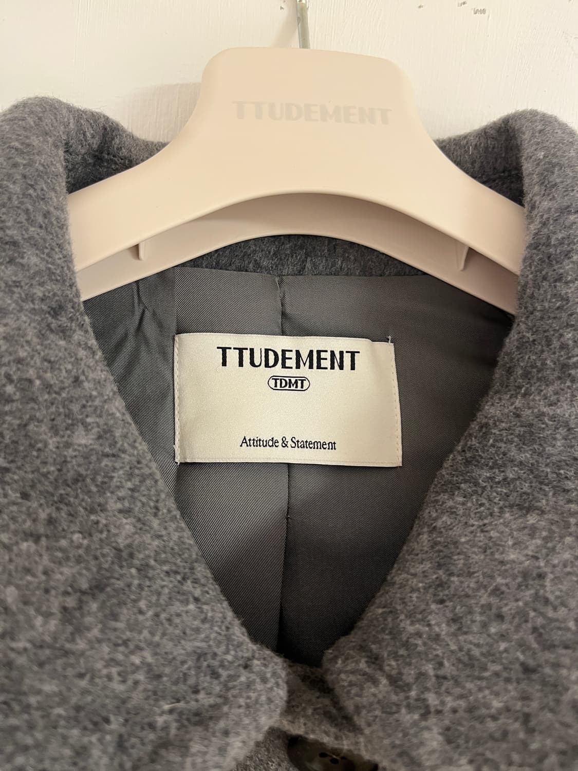 튜드먼트 클래식 울 하프코트 그레이 상품이미지5