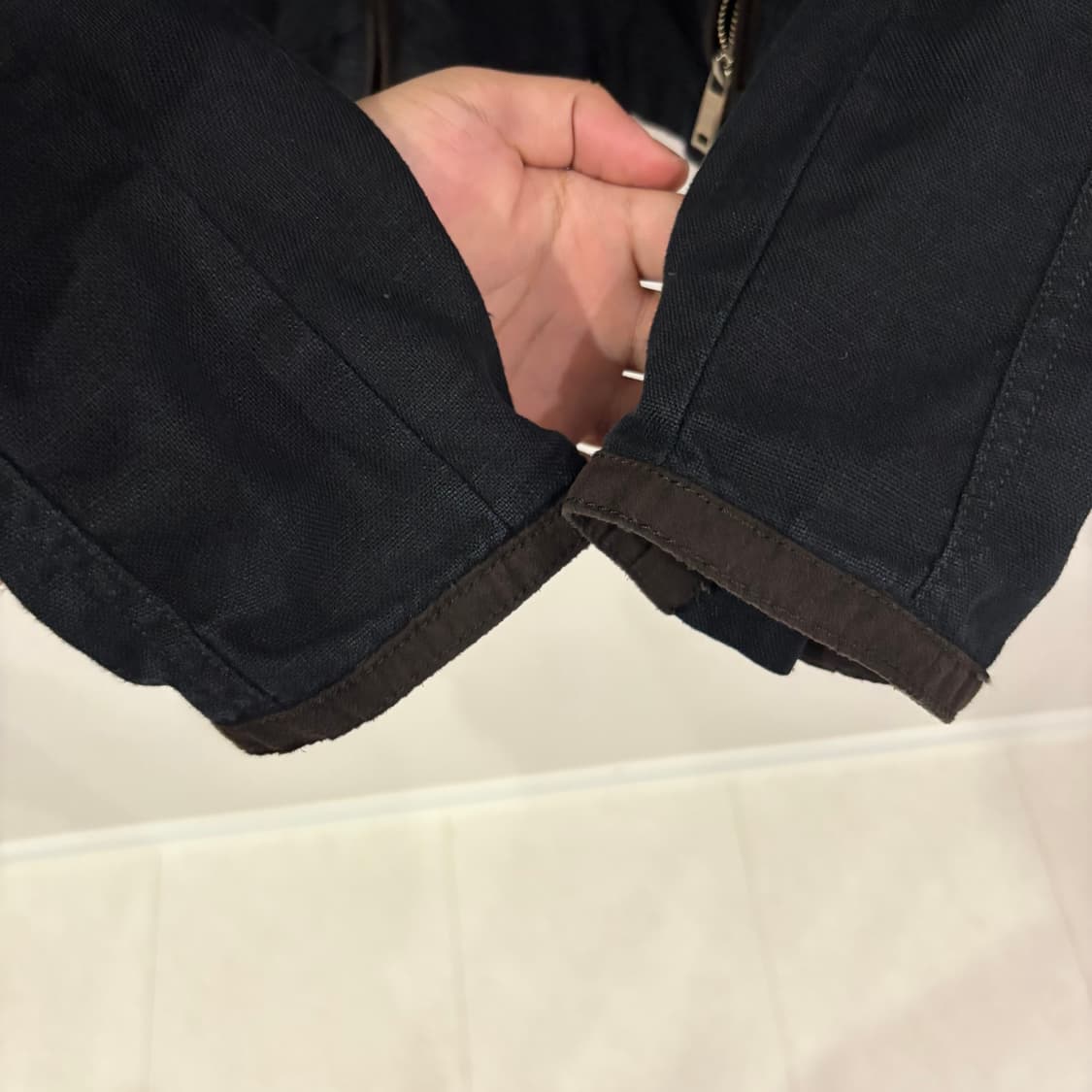 자라 맨 리넨 스탠다드 블랙 자켓 L 상품이미지4