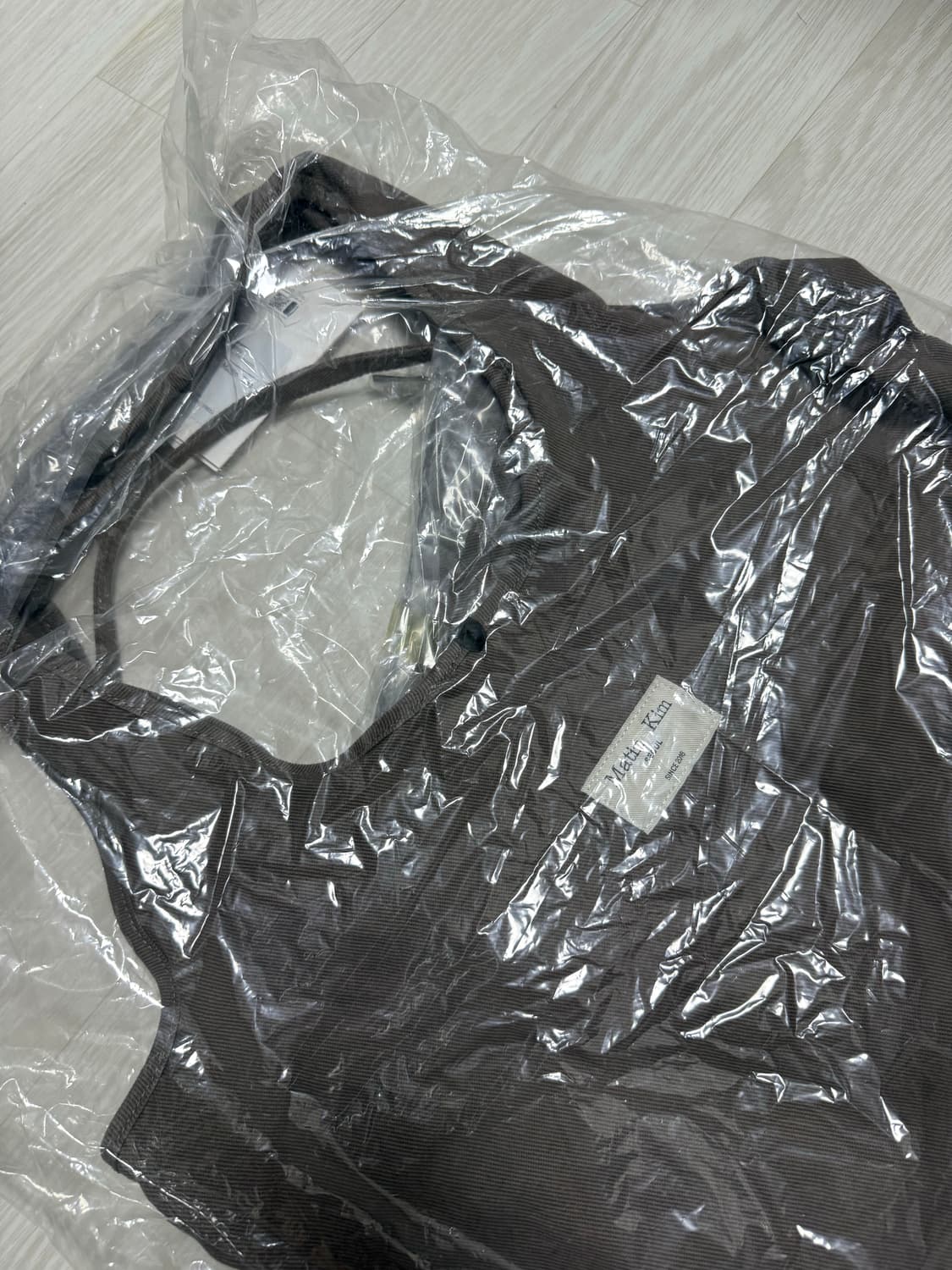 마뗑킴 크랙 로고 에코백 빅숄더백 보부상가방 차콜브라운 + 미니백 상품이미지5