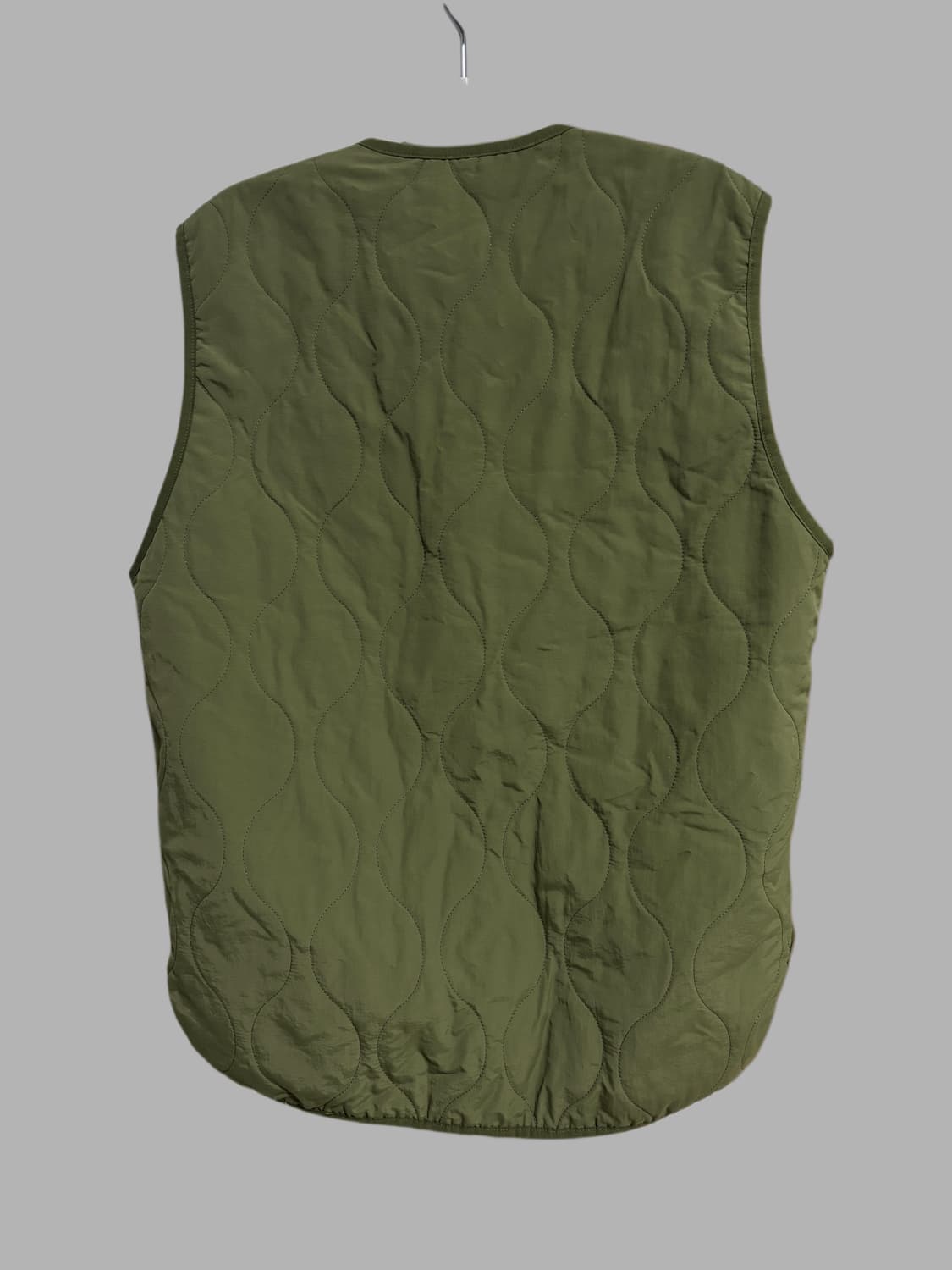 빈티지 카키색 퀄팅 누빔 조끼 상품이미지2