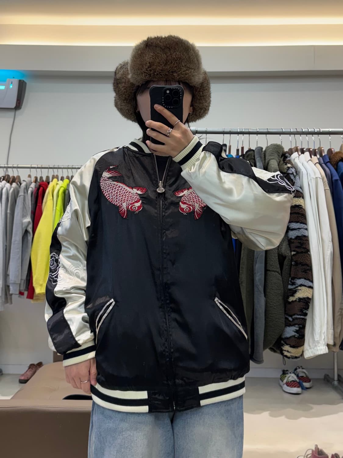 일본판 자수 리버시블 스카쟌 상품이미지6