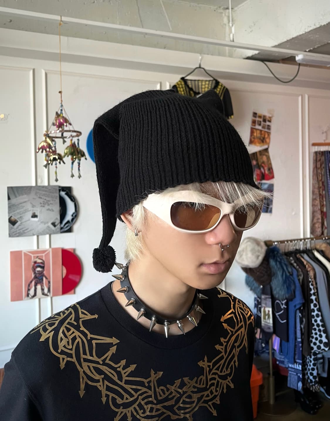 Japanese Vintage Clown Beanie Hat 상품이미지3