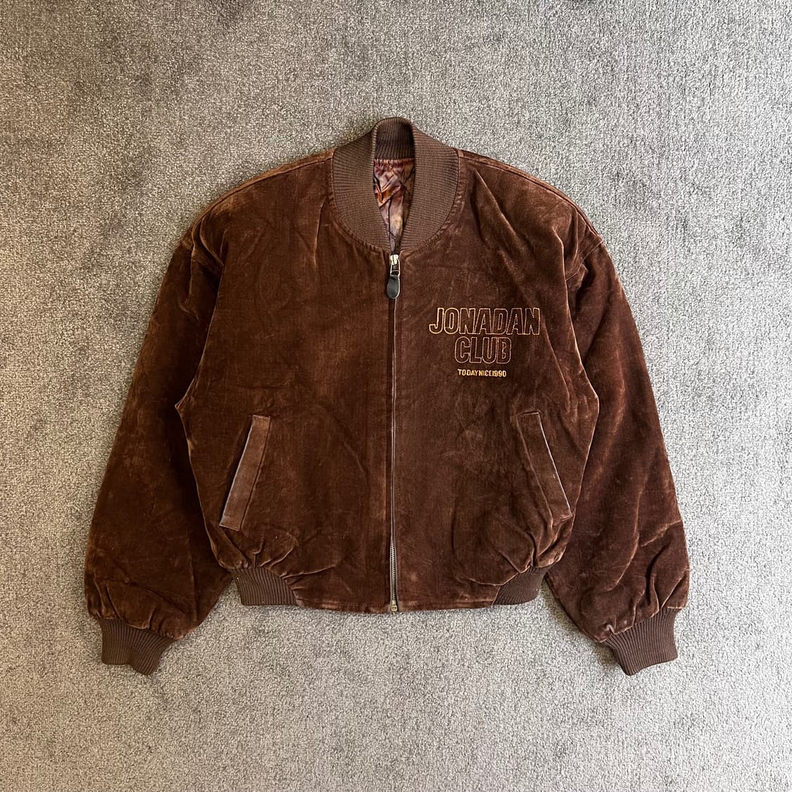 JONADAN CLUB 벨벳 봄버 자켓 상품이미지1