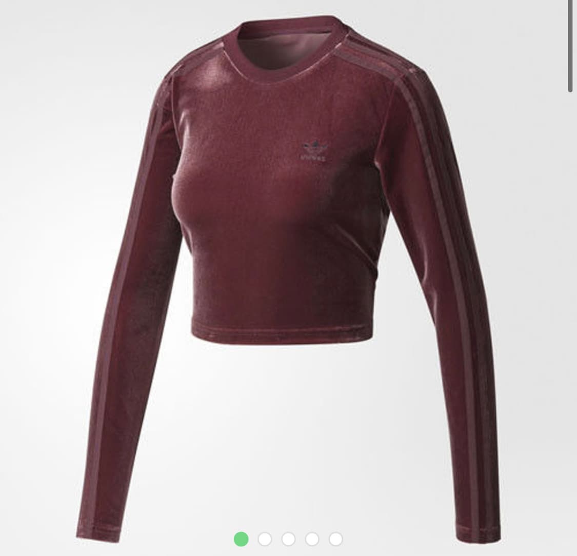 아디다스 벨벳 크롭티 스커트 투피스세트 85 상품이미지5