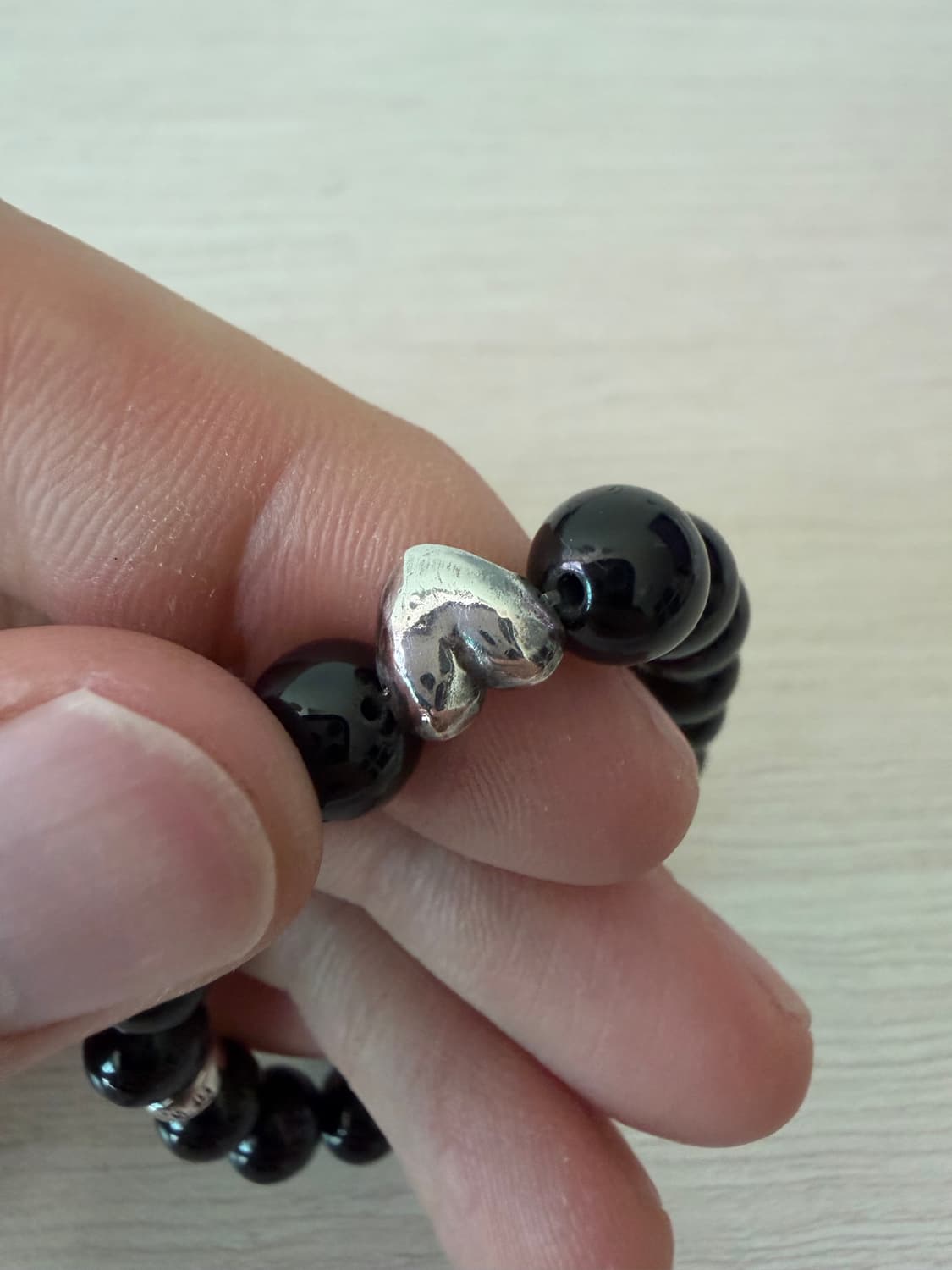 크롬하츠 하트 오닉스 비즈팔찌 6mm 상품이미지4