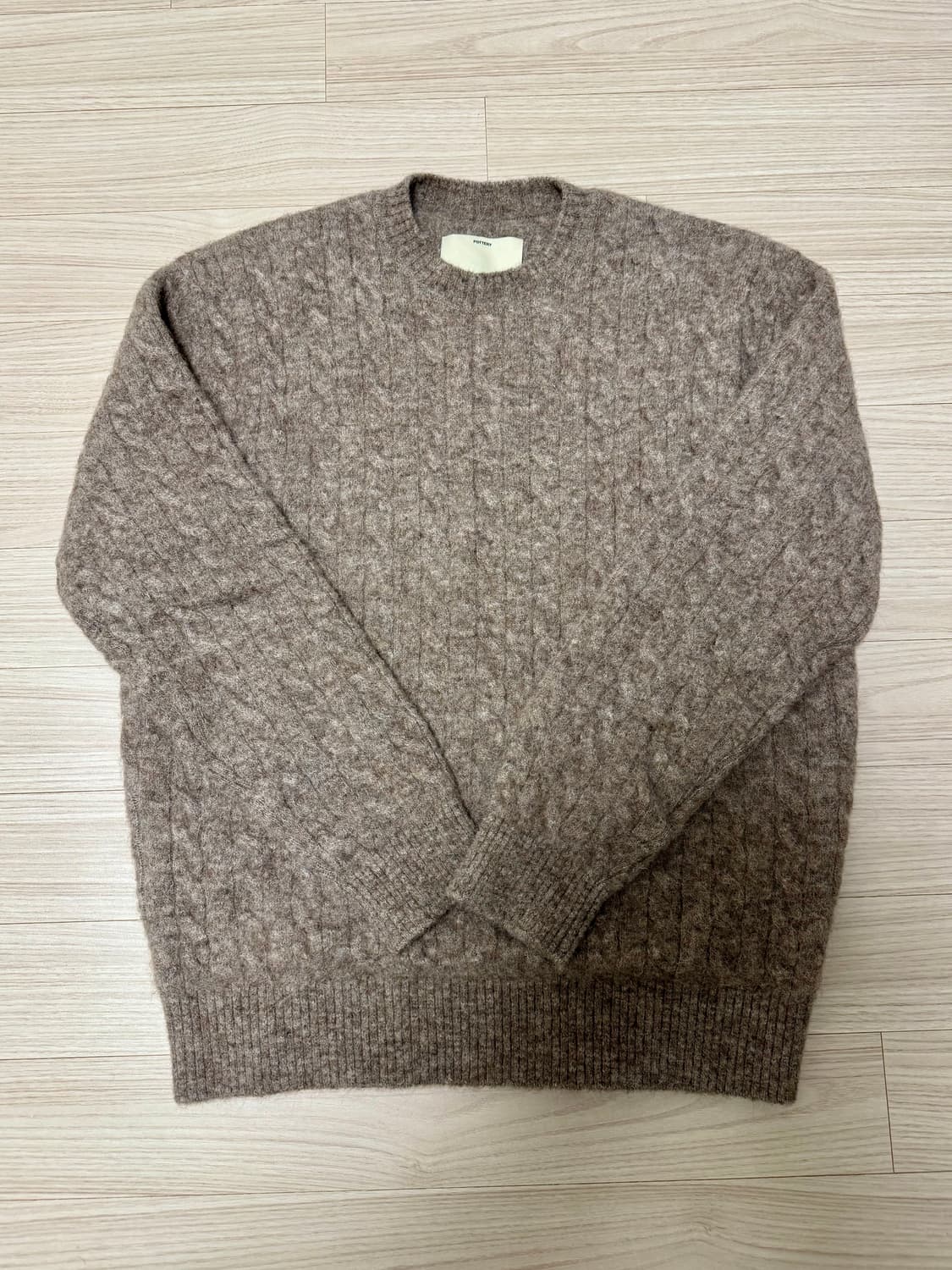 포터리 알파카 케이블 니트 2사이즈 상품이미지1