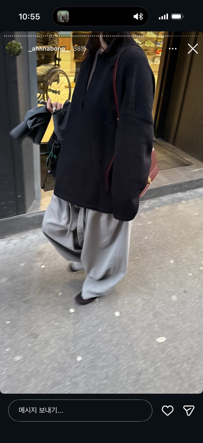 에토스 브이넥 컬러니트 블랙 상품이미지3