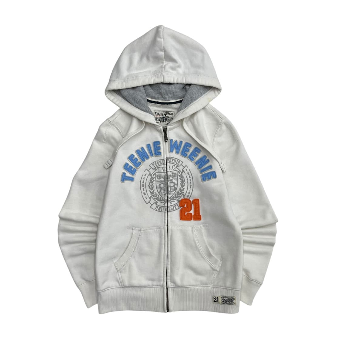 티니위니 센터로고 화이트 후드집업 M 상품이미지2