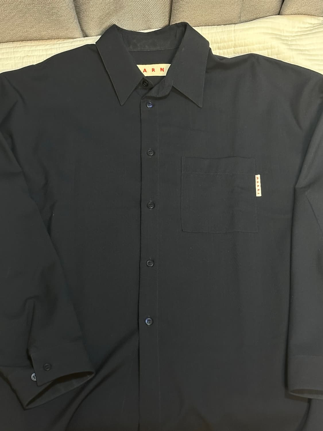 마르니 네이비 카라 셔츠 48사이즈 상품이미지2